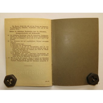 Empleo libro de registro tercero Reich. Espenlaub militaria